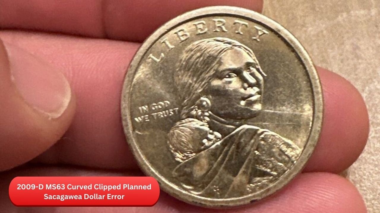 2009-D MS63 Curved Clipped Planned Sacagawea Dollar Error